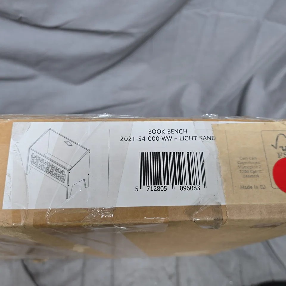 BOOK BENCH - LIGHT SAND, BOXED (MODEL 2021-54-000-WW)
