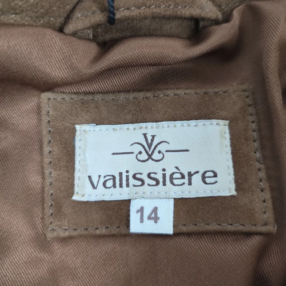 VALISSIÈRE BROWN SUEDE JACKET – UK SIZE 14
