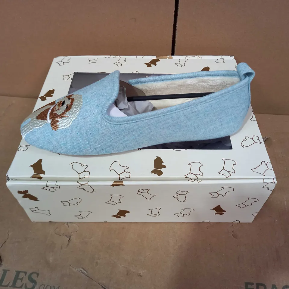 BOXED PAIR OF RADLEY LONDON SLIPPERS- SIZE 7