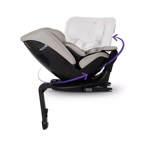 SILVER CROSS MOTION 3 ALL SIZE 360 CAR SEAT IN NATURAL TAUPE