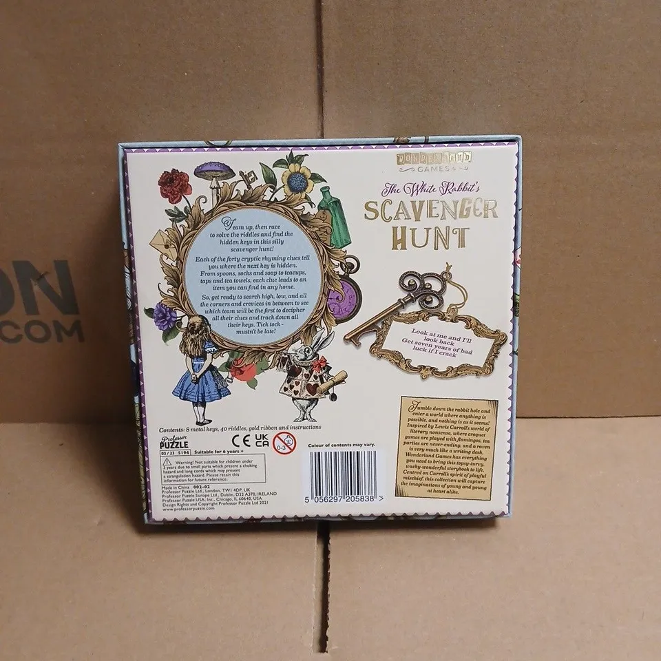WONDERLAND GAMES THE WHITE RABBIT'S SCAVENGER HUNT 6+