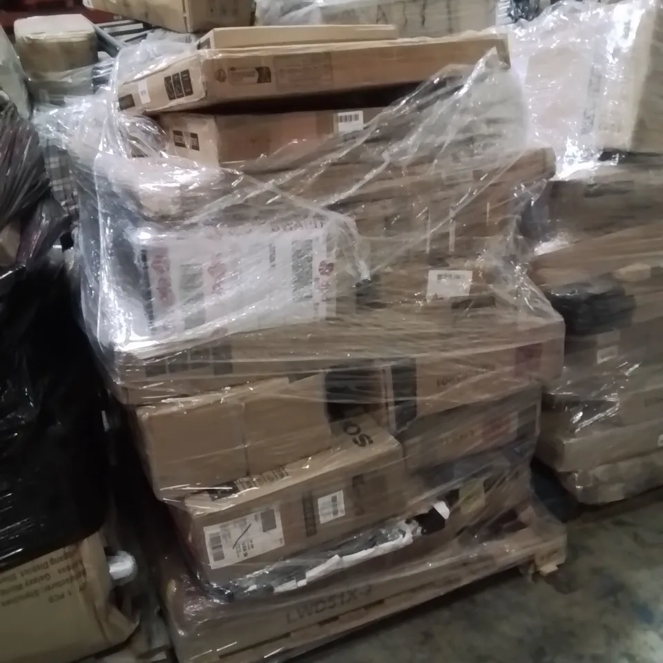 PALLET OF ASSORTED HOUSEHOLD GOODS AND PRODUCTS TO INCLUDE;LAUNDRY HAMPER,CLOTHES DRYING RACK,STORAGE CART