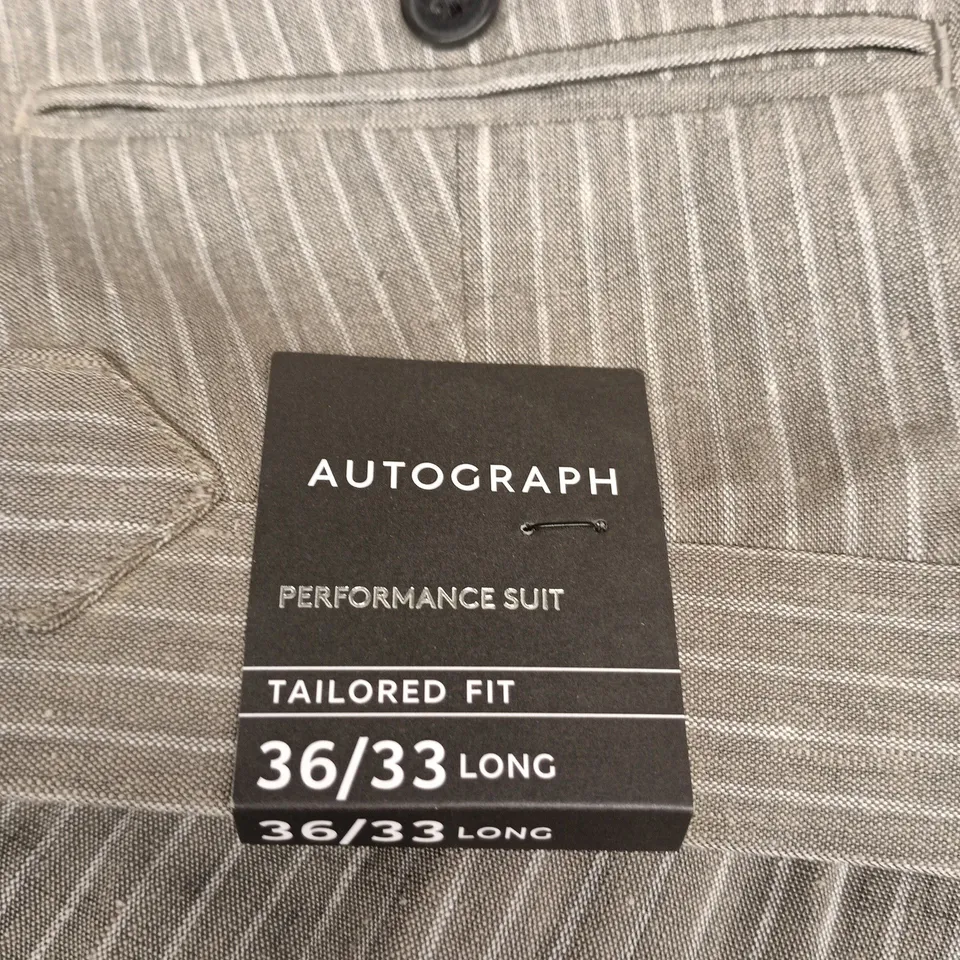 AUTOGRAPH PERFORMANCE SUIT TROUSERS – TAILORED FIT, UK 36 LONG (36/33 LONG)