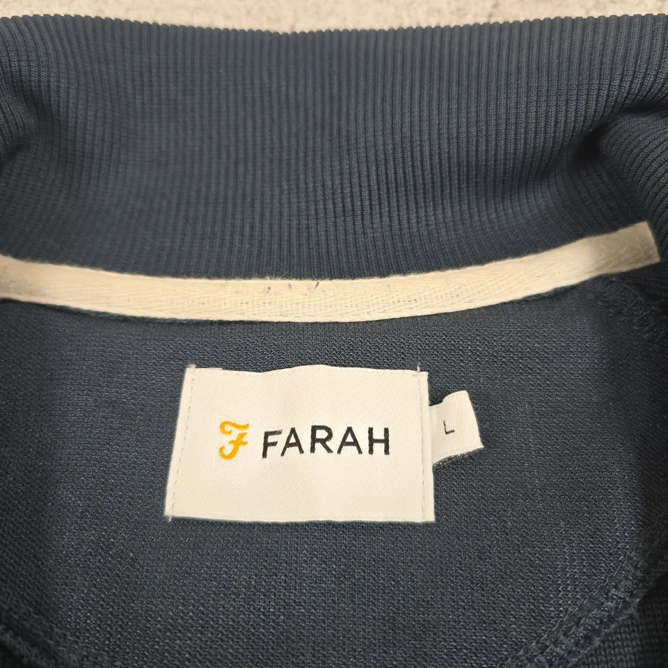 FARAH NAVY ZIP JACKET – SIZE L (UK) – MEN'S