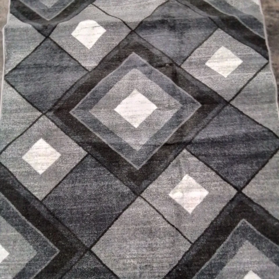 DEEDA HOOKED GREY INDOOR RUG SIZE 120X170CM 