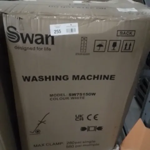 BOXED SWAN SW75150W 9KG 1400RPM WASHING MACHINE - WHITE