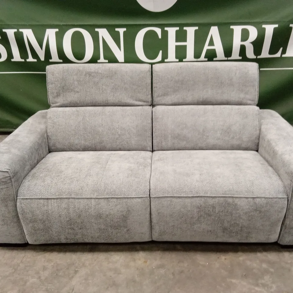 VENOSA 3 SEATER POWER RECLINER FABRIC SOFA - GREY RRP £1399