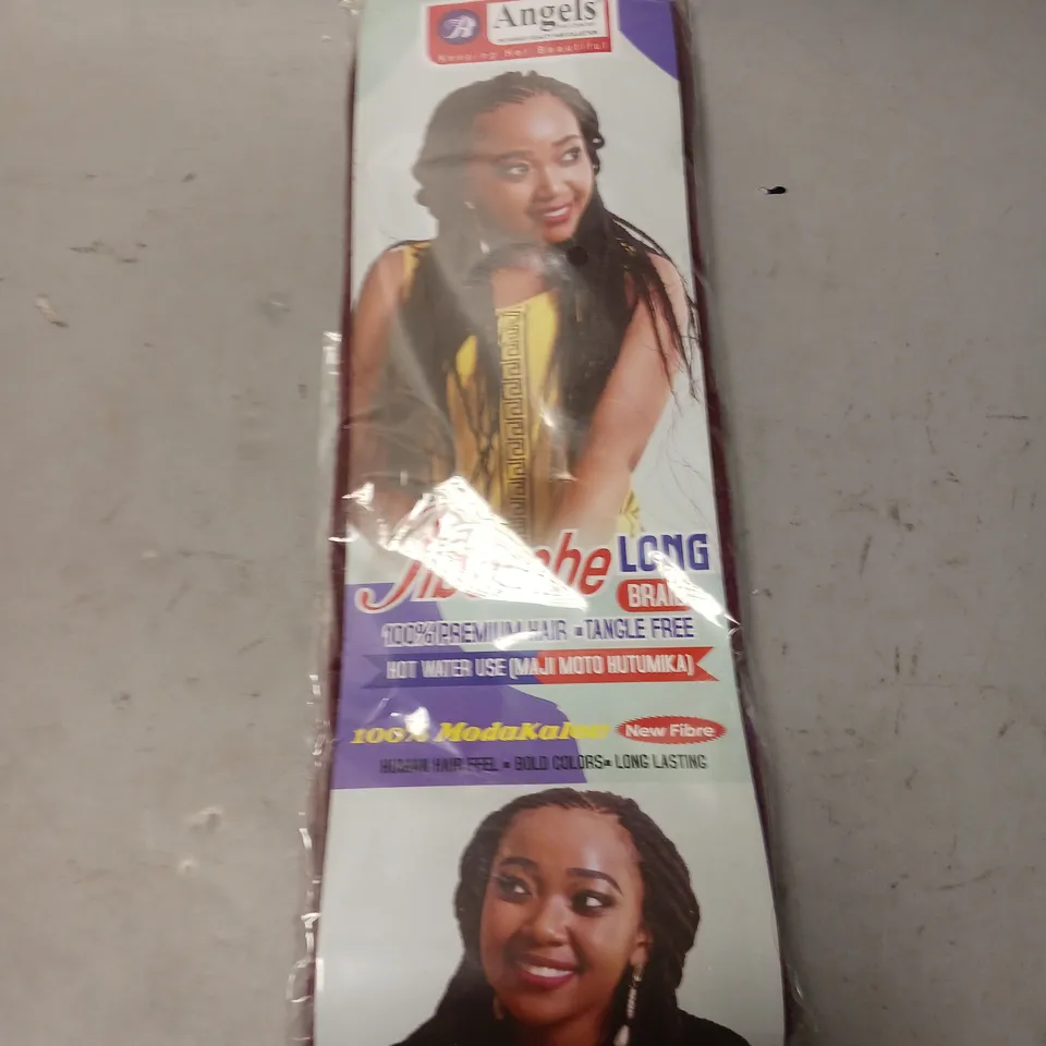 APPROXIMATELY 8 ANGELS JIBAMBE LONG BRAIDS IN VARIOUS COLOURS
