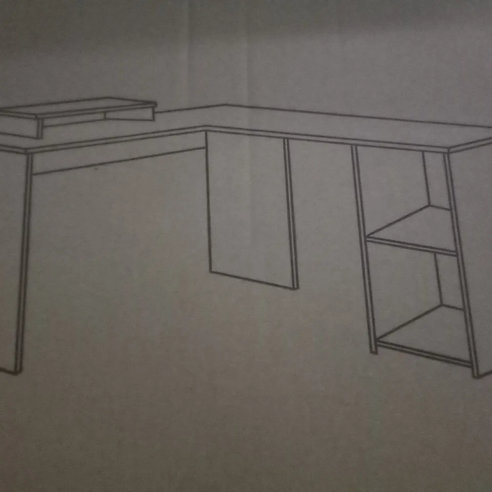 PALLET OF APPROXIMATELY 11 BOXED L-SHAPED COMPUTER DESKS 