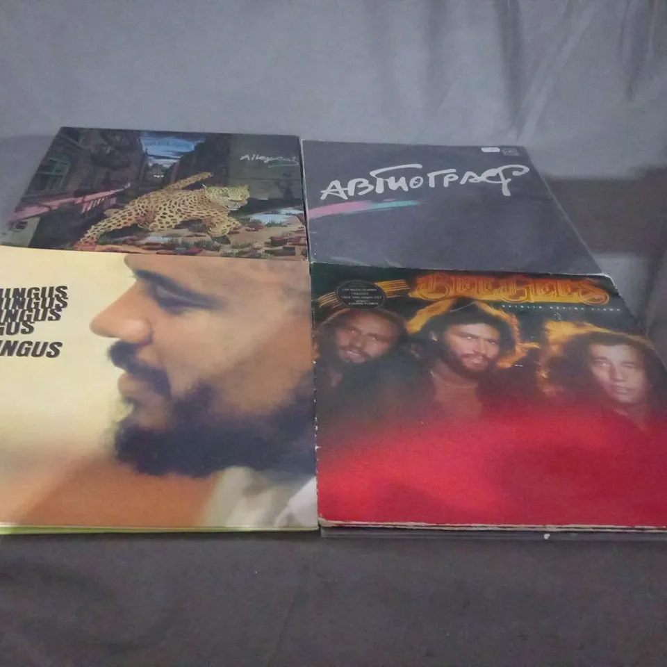 NINE ASSORTED VINYL RECORDINGS TO INCLUDE; BEE GEES AND NUCLEUS