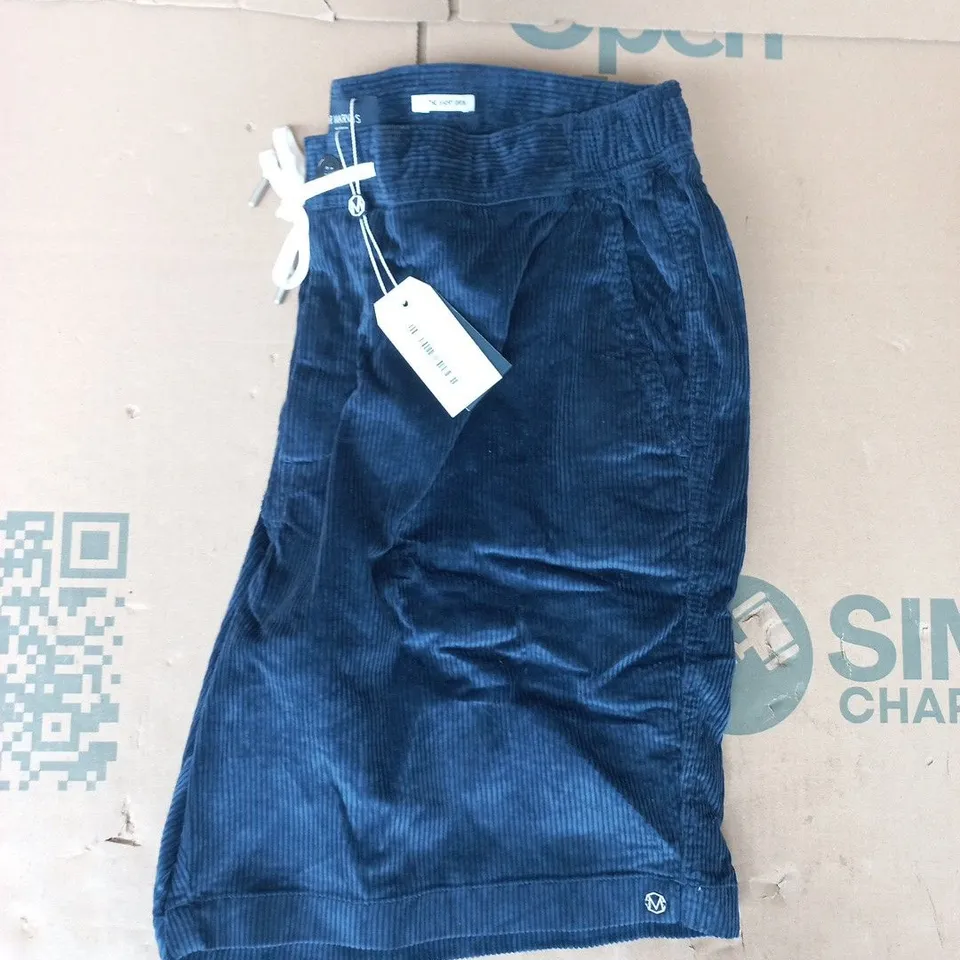 MR MARVIS CORD SHORTS IN MIDNIGHT NAVY SIZE W40-3XL