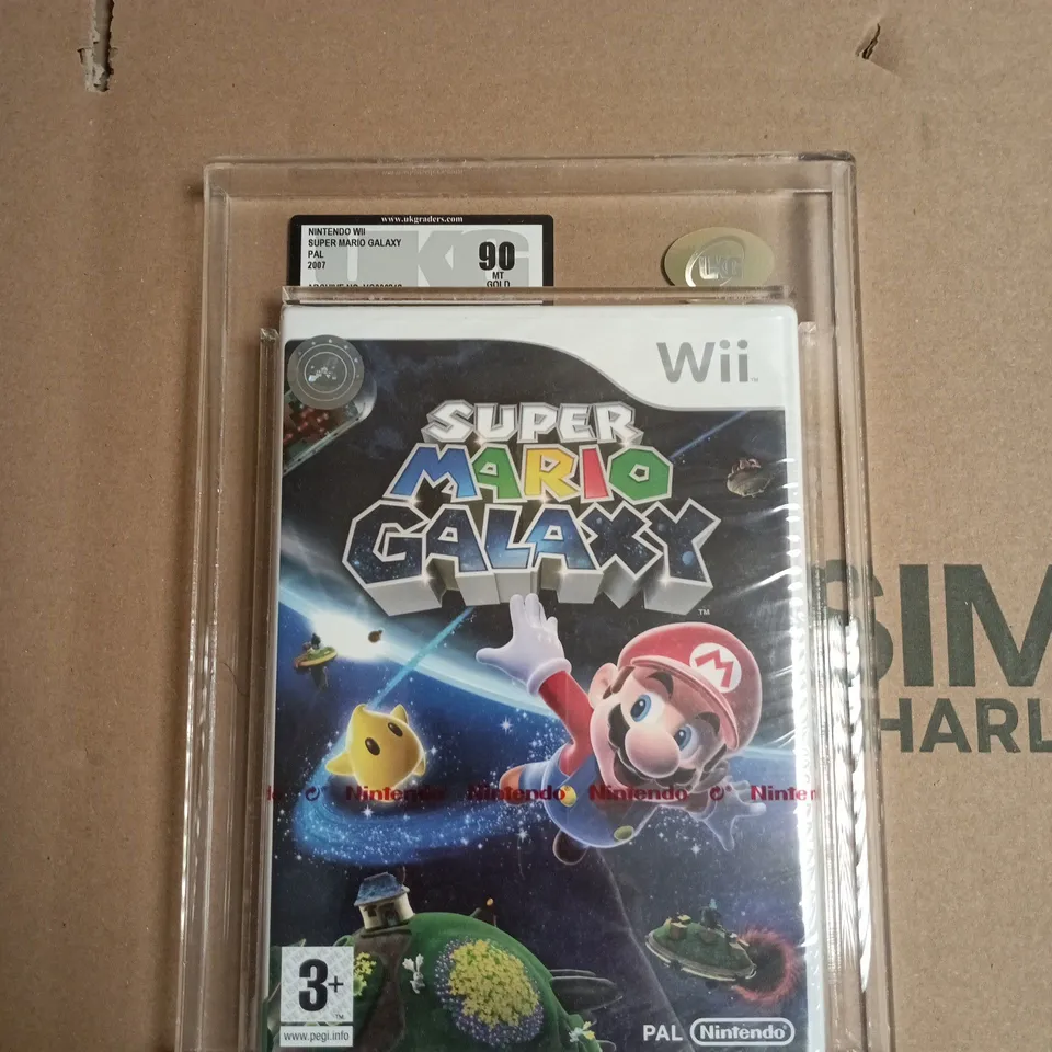 SUPER MARIO GALAXY - NINTENDO WII - 2007 - GRADED 90 - MINT GOLD - ARCHIVE NO. VG008212