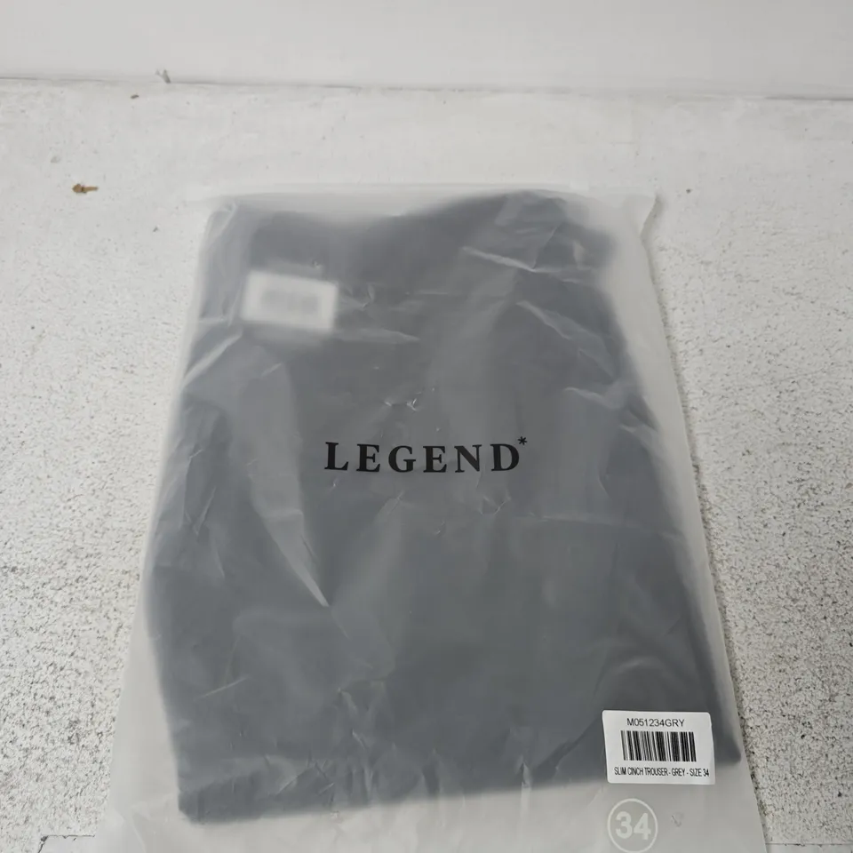LEGEND SLIM CINCH TROUSER – GREY - SIZE W34