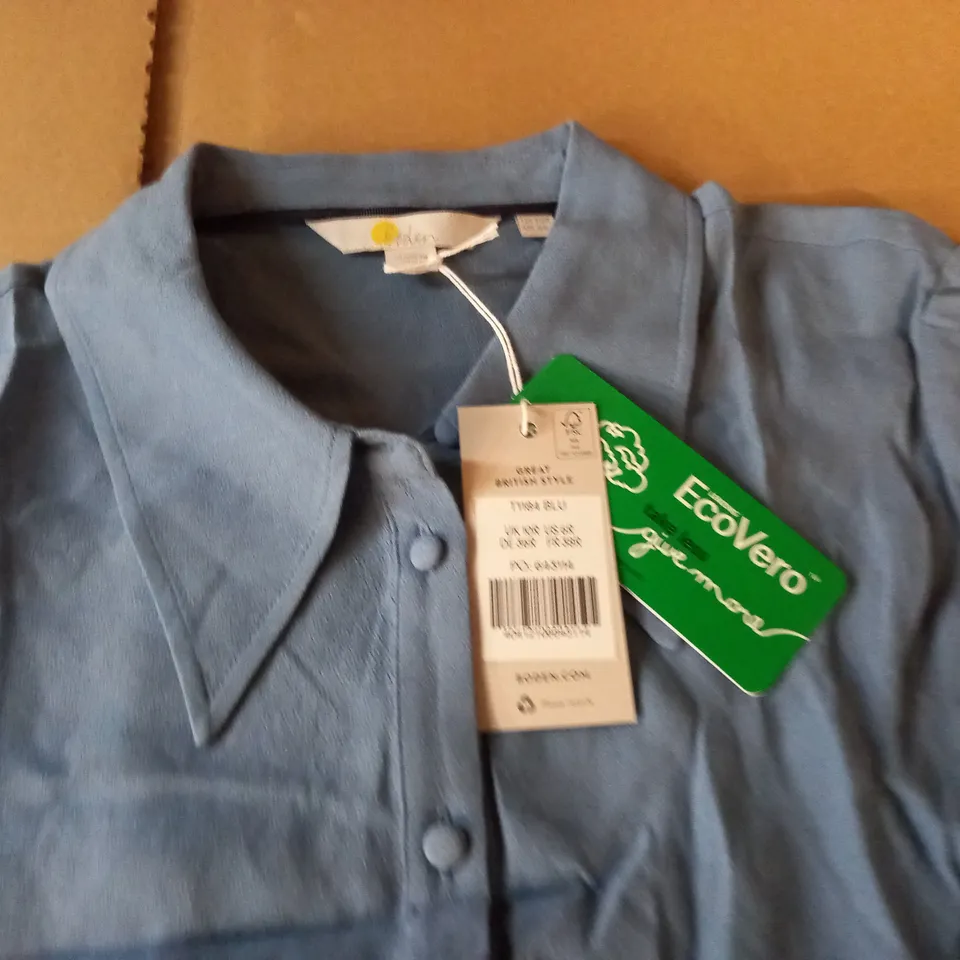 BODEN BLUE LONG SLEEVE SHIRT - UK 10 R