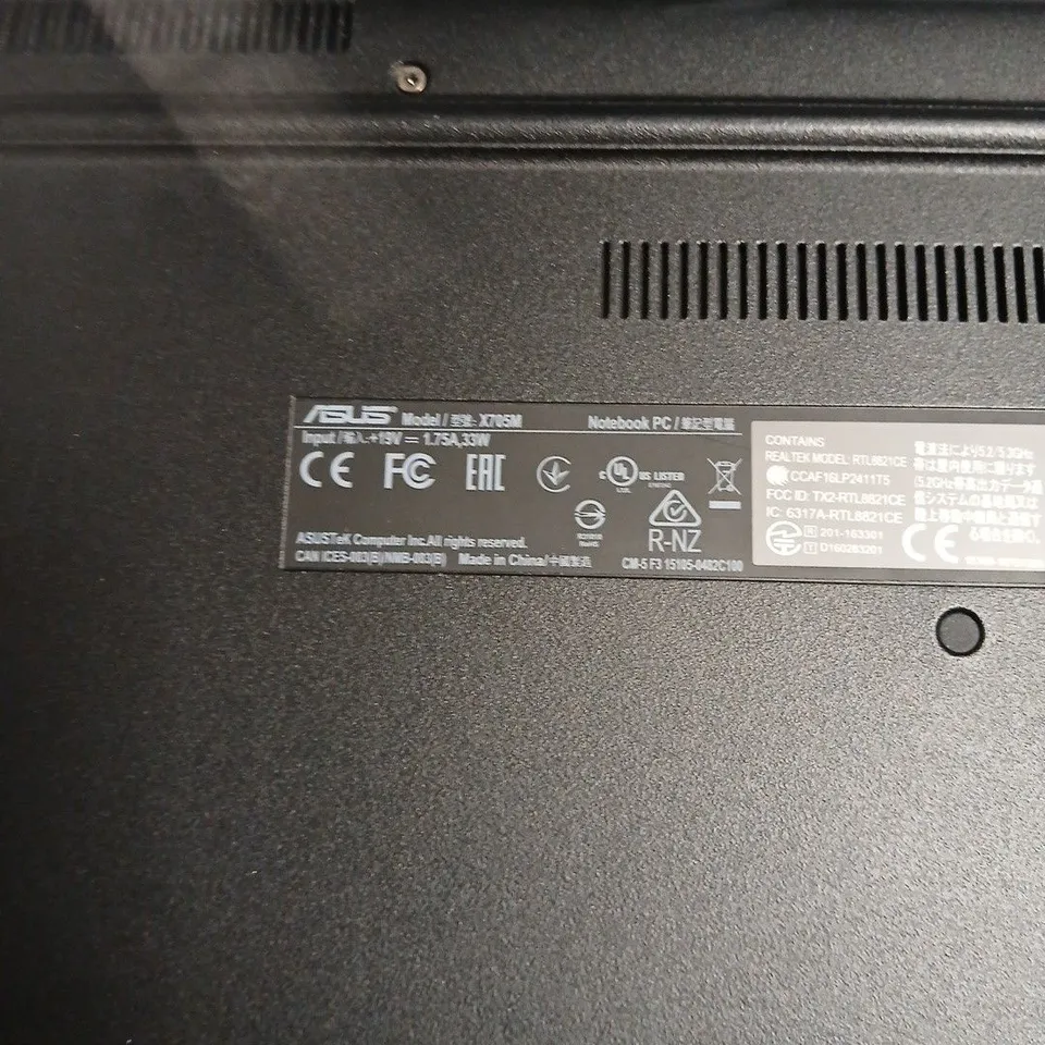ASUS NOTEBOOK PC – INTEL CORE I5, BLUE, MODEL X705M