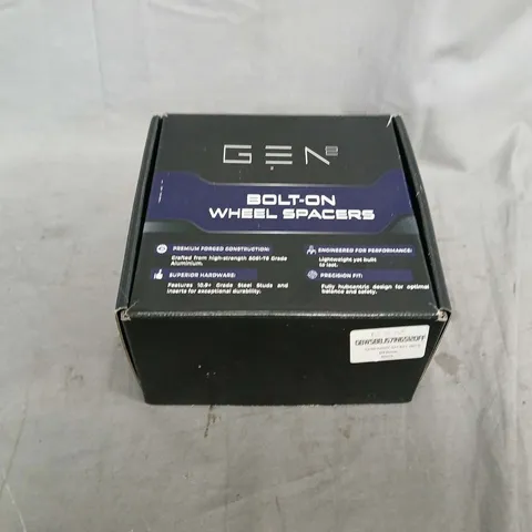 BOXED GEN 2 BOLT-ON WHEEL SPACERS – PAIR (2) BLACK WITH LUG STUDS