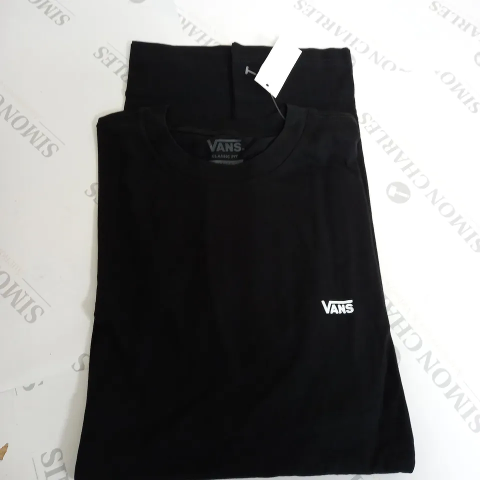 BLACK VANS CREST TEE SIZE LL