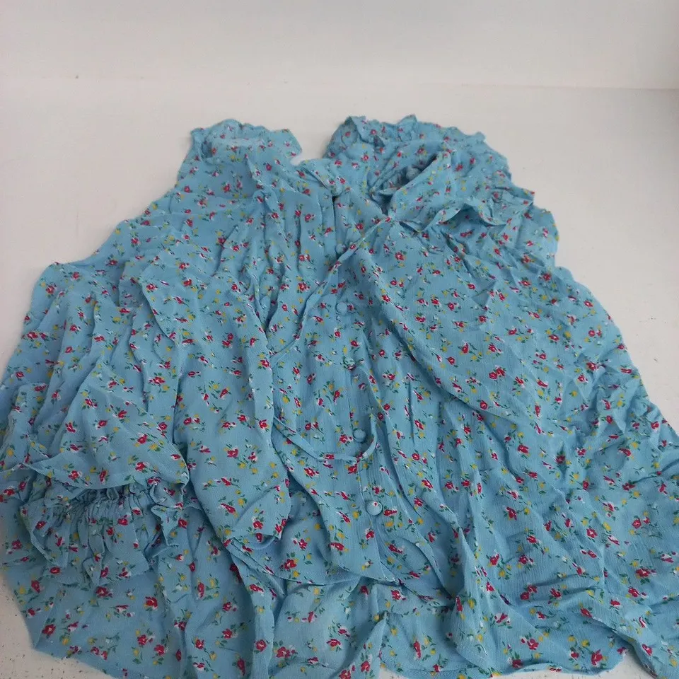 NOBODY'S CHILD BLUE FLORAL PRINT ALIYAH – UK L