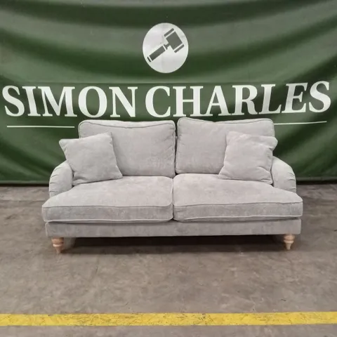 HEPBURN 3 SEATER FABRIC SOFA - GREY