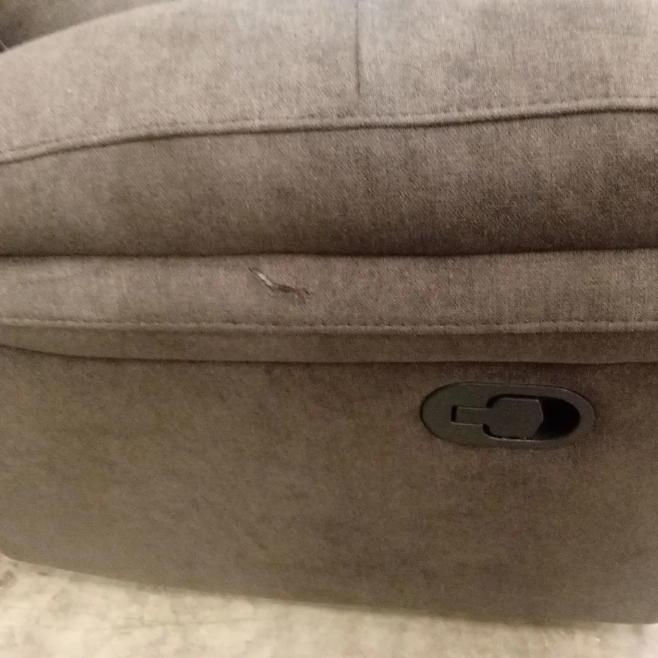 ALBION CHENILLE 3 SEATER HIGH BACK MANUAL RECLINER SOFA - CHARCOAL RRP £679