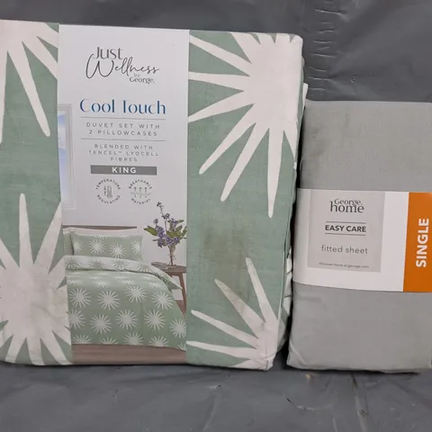 BOX OF APPROXIMATELY 10 ASSORTED HOUSEHOLD ITEMS TO INCLUDE BEDDING AND TOWELS ETC IN VARIOUS STYLES, SIZES, AND COLOURS - COLLECTION ONLY