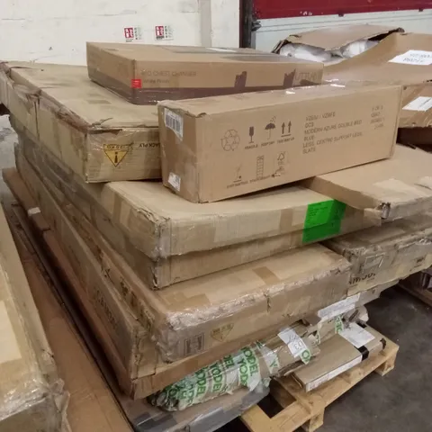 PALLET OF ASSORTED INCOMPLETE DESIGNER FURNITURE AND FURNITURE PARTS