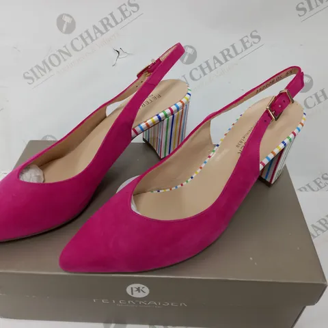 BOXED PAIR OF PETER KAISER PINK HEELED SHOES - 5.5