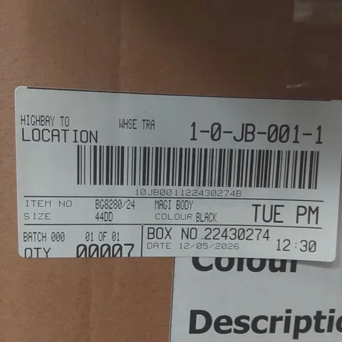 BOX CONTAINING APPROXIMATELY 7x BRAND NEW MAGISCULPT BLACK BODYSUITS - SIZE 44DD