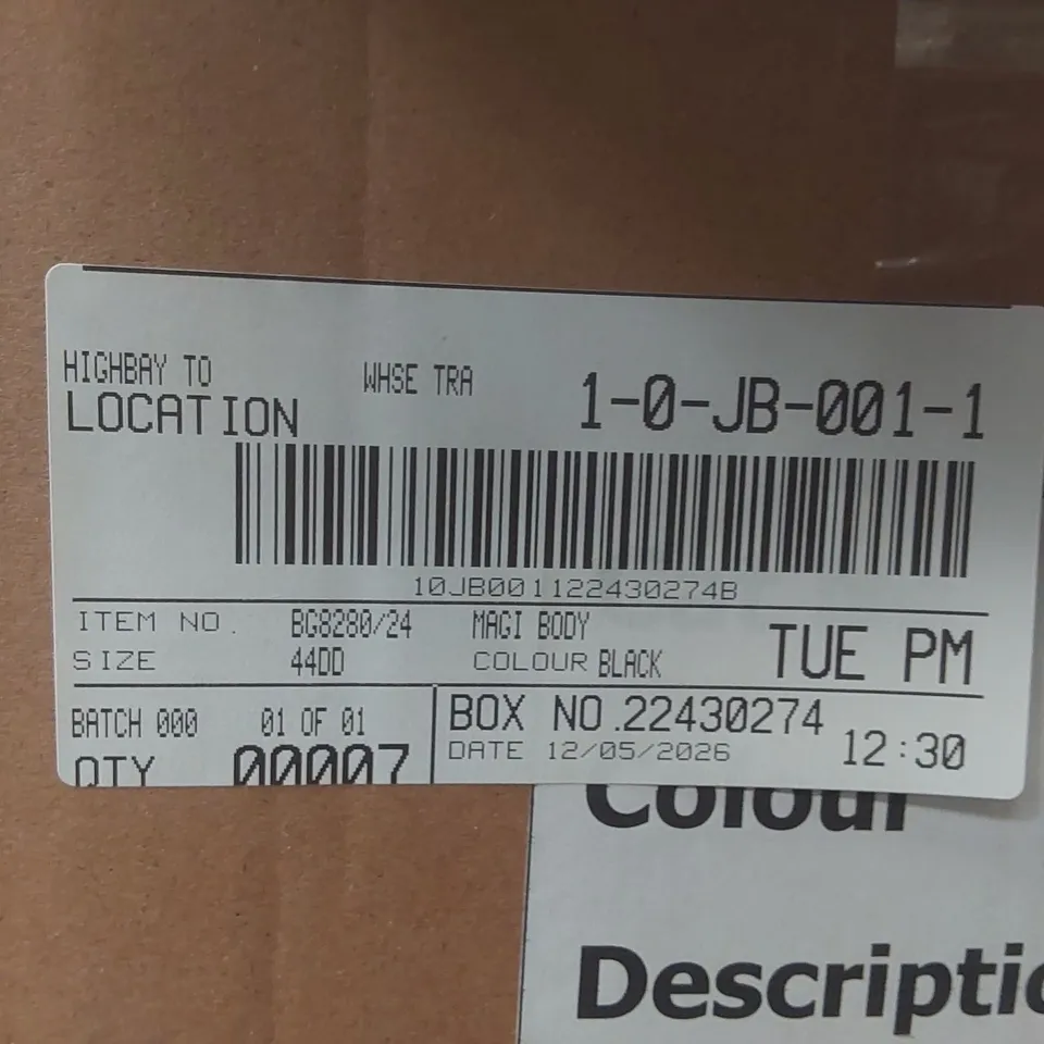 BOX CONTAINING APPROXIMATELY 7x BRAND NEW MAGISCULPT BLACK BODYSUITS - SIZE 44DD