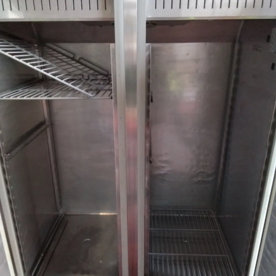 POLARIS COMMERCIAL SPA-TN-140 STAINLESS DOUBLE DOOR REFRIGERATED FOOD STORAGE UNIT
