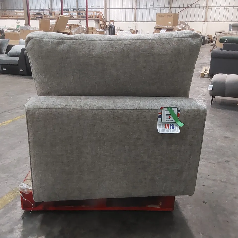 QUALITY DESIGNER FABRIC UPHOLSTERED ARMLESS CHAIR