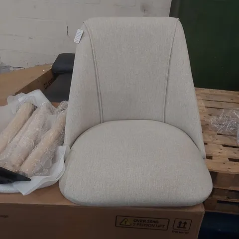 BOXED LAURA JAMES FABRIC DINING CHAIR