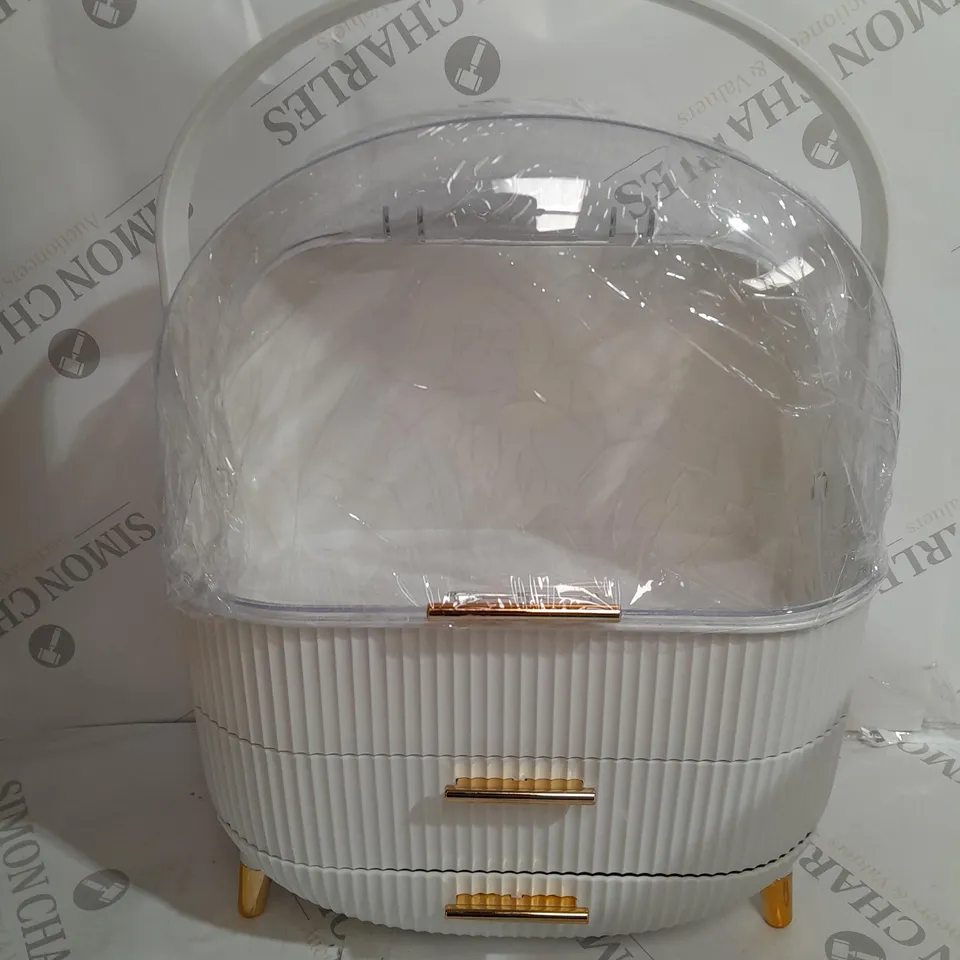 BOXED WHITE & GOLD STORAGE CONTAINER 