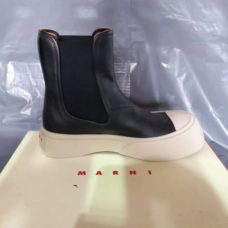 BOXED MARNI CHELSEA BOOT PABLO BLACK LEATHER SIZE 39