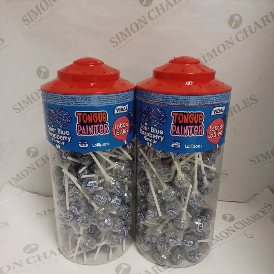 2 X VIDAL TONGUE PAINTER LOLLIPOPS TUBS