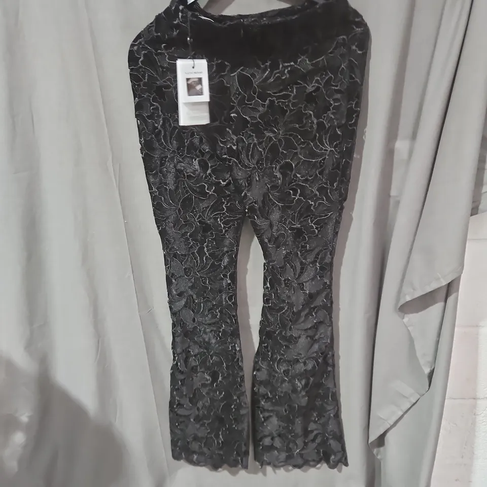 NADINE MERABI LACE TROUSERS – BLACK, WOMEN'S 