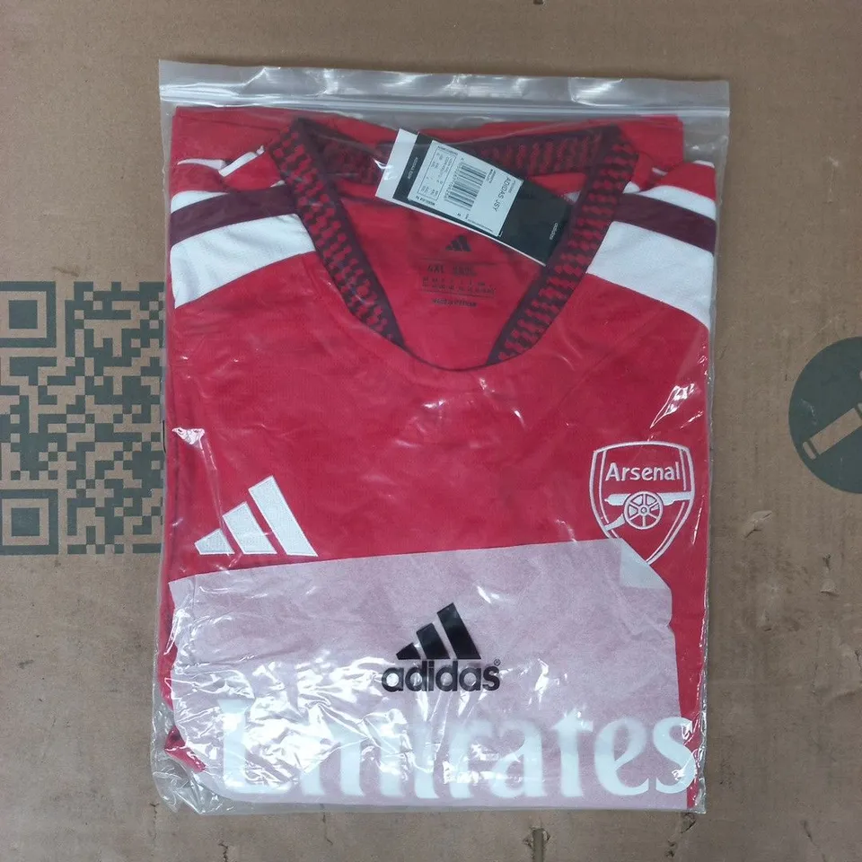 BAGGED ADIDAS ARSENAL FOOTBALL JERSEY IN RED SIZE 4XL