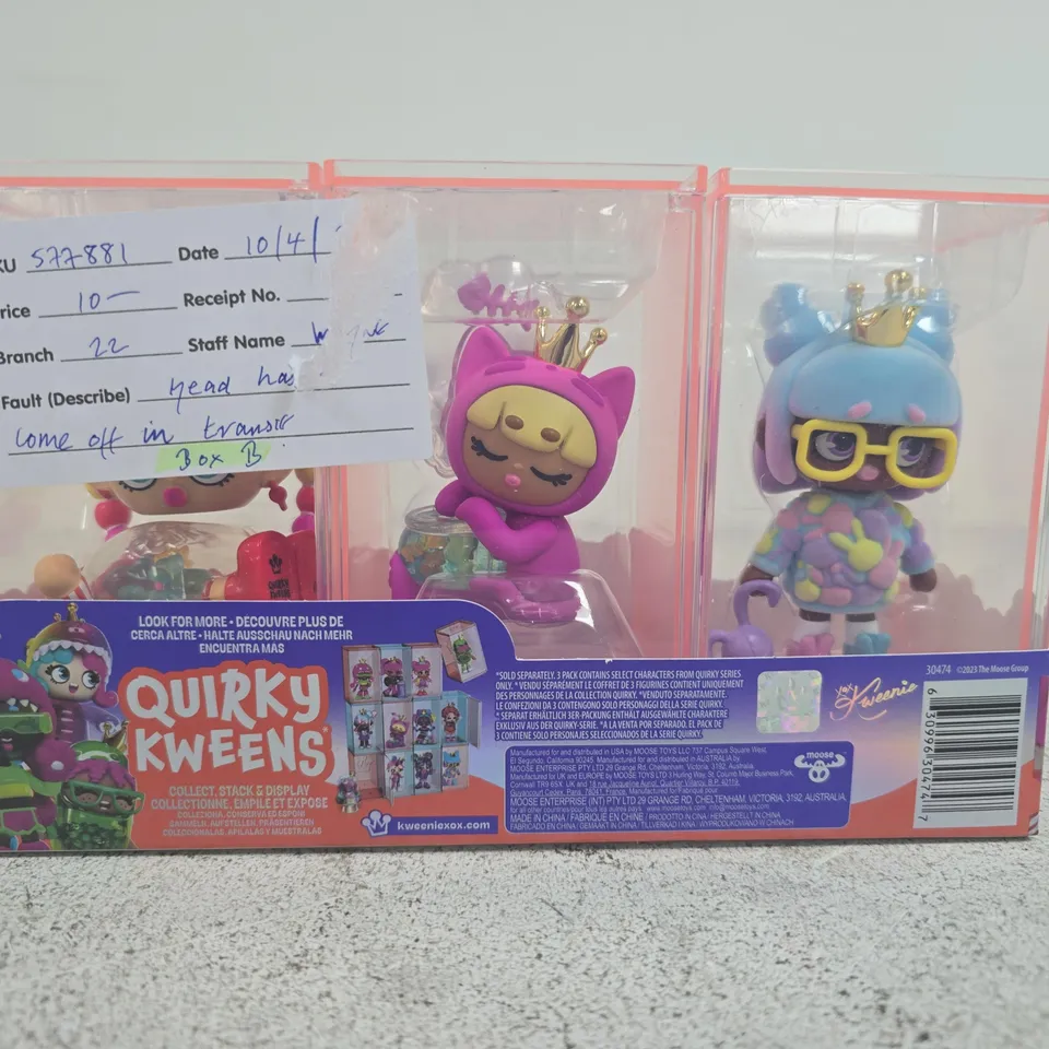 QUIRKY KWEENS 3-PACK COLLECTIBLE FIGURES 