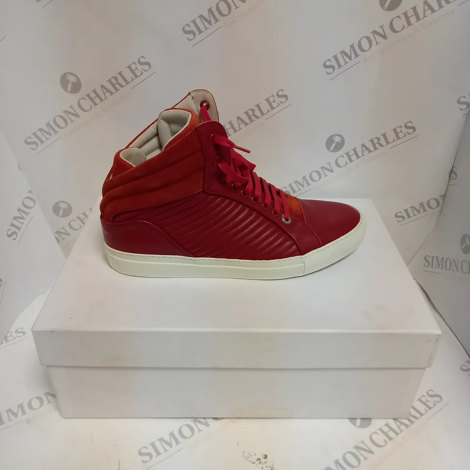 BOXED PAIR OF LIBERTINE ANKLE SHOES IN RED - 7