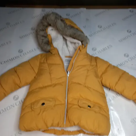 FRED AND FLO SHERPA LINED BUBBLE COAT WITH FAUX FUR HOOD SIZE 18-24 MONTHS