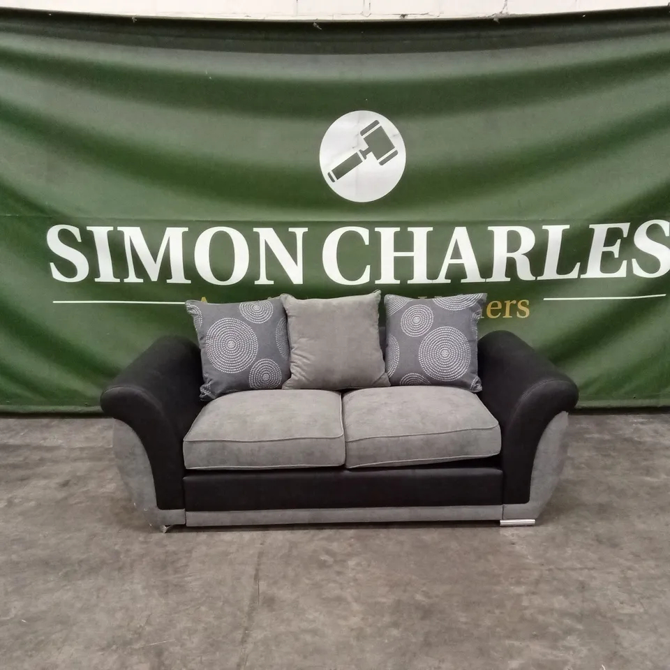 DANUBE FABRIC/FAUX LEATHER SOFA BED RRP £699
