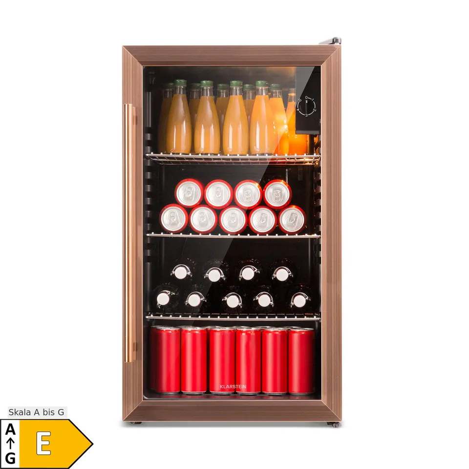 DRINKS FRIDGE WINE FRIDGE REFRIGERATOR BEVERAGE COOLER 80 L GLASS DOOR LED LIGHT