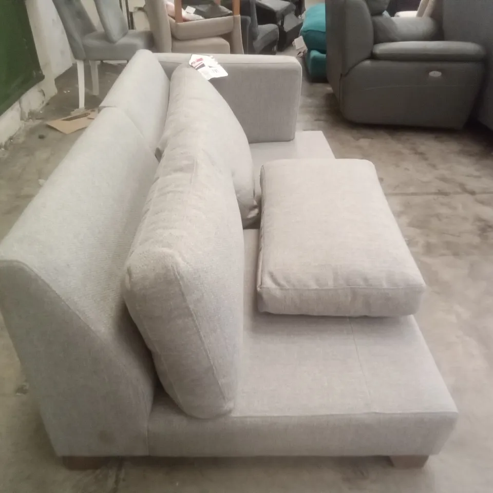DESIGNER THE LOUNGE COMPANY MADE CENTRE & LHF SOFA - GREY FABRIC 