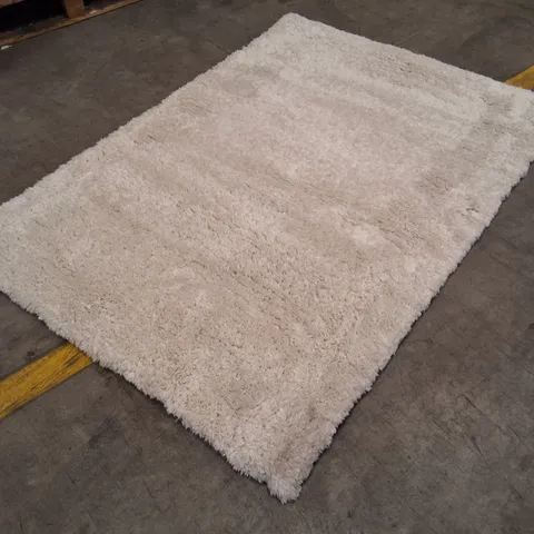 CREAM SHAGGY AREA RUG APPROXIMATELY 130×170CM