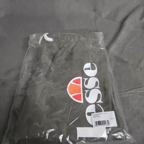 BAGGED ELLESSE FLEECED SHORTS IN KHAKI - SIZE SMALL