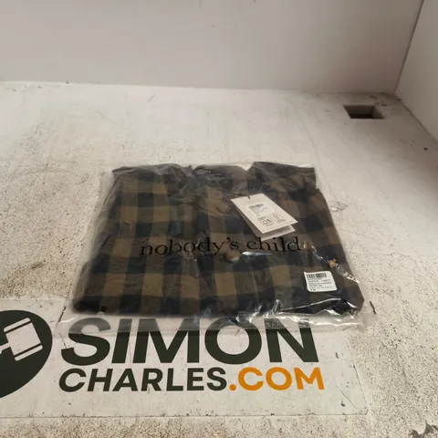 NOBODY'S CHILD PLAID CREW NECK BUTTON-THROUGH TANK – UK8 (EU36)
