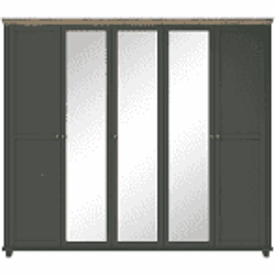 BOXED EVORA 5 DOOR WARDROBE WITH 3 MIRRORS (5 BOXES)
