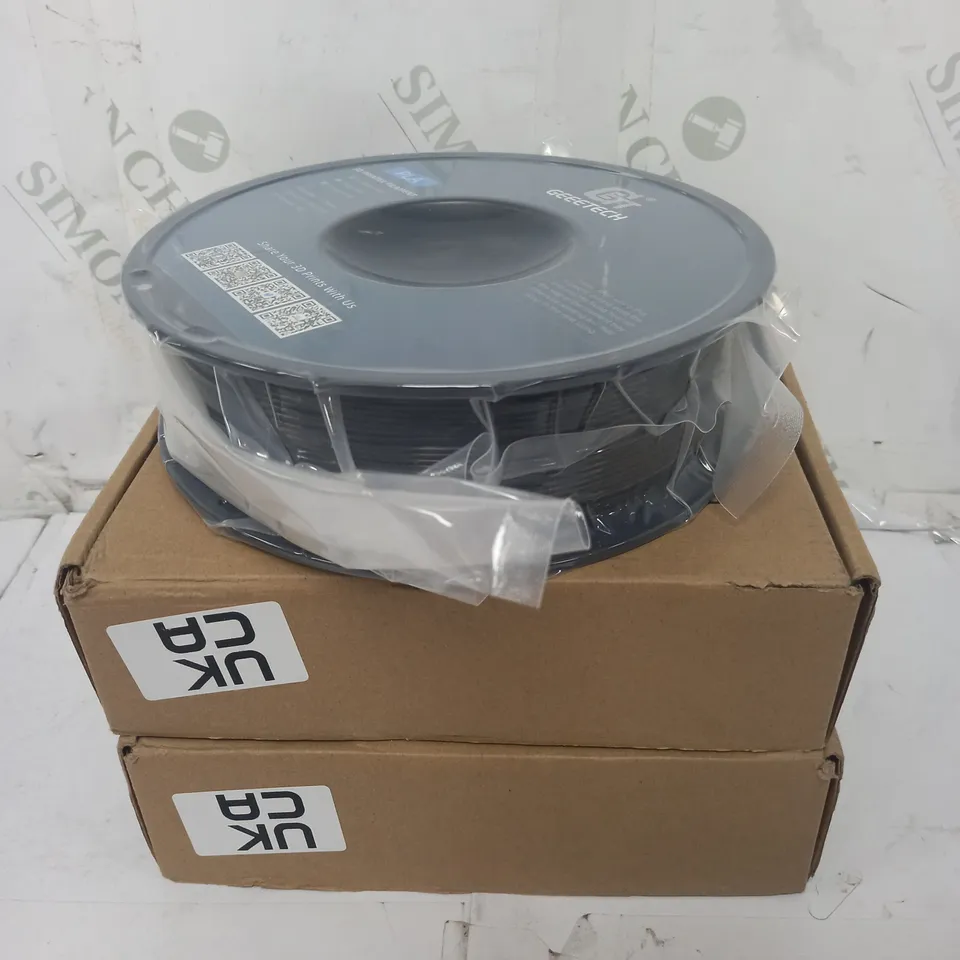 GEEETECH 2 PACK 3D PRINTER PLA FILAMENT IN BLACK 1.75MM DIA