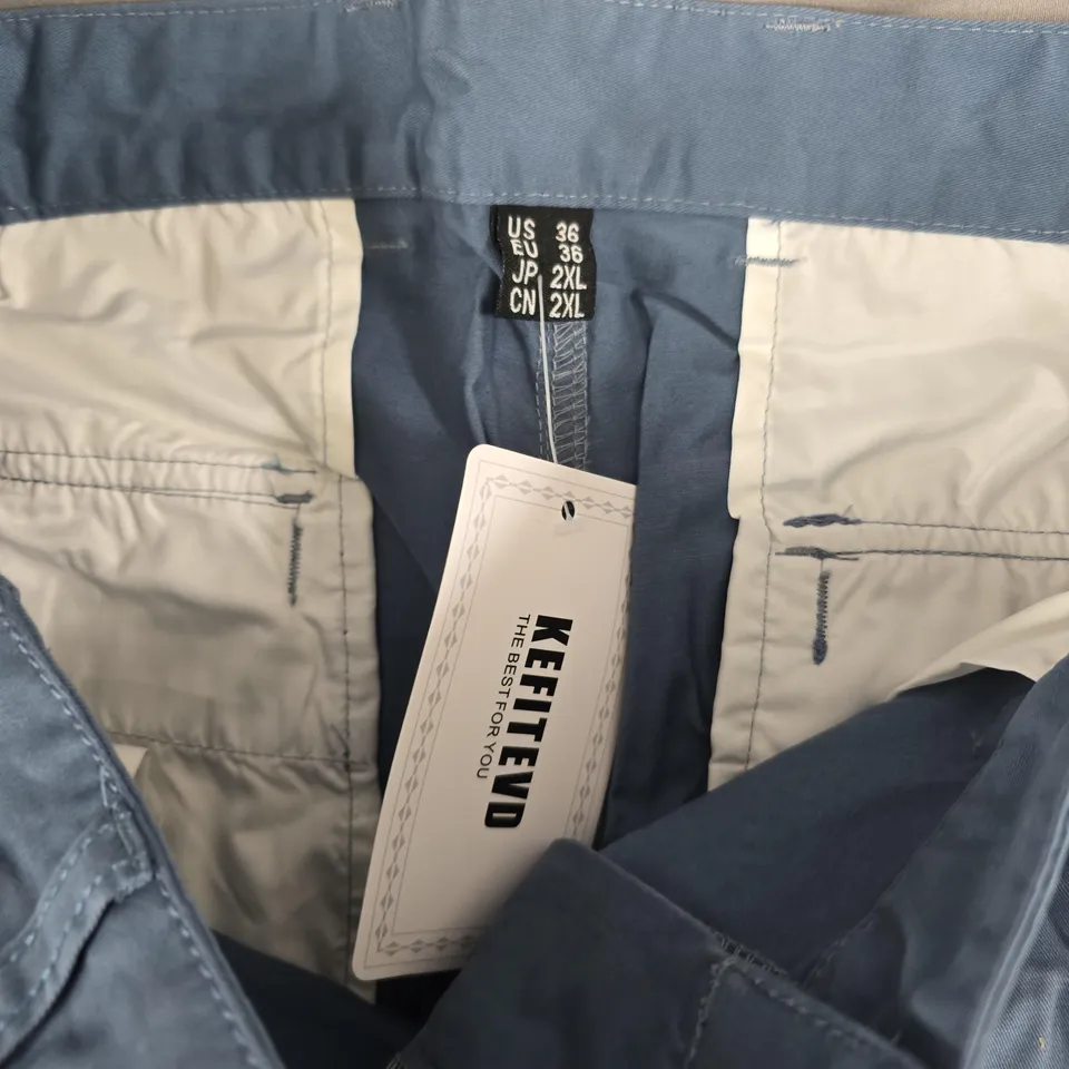 KEFITEVD Blue cargo trousers, men's, UK 36 (US 36) 