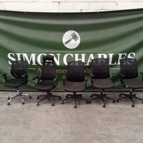 10 x ASSORTED SWIVEL OFFICE CHAIRS